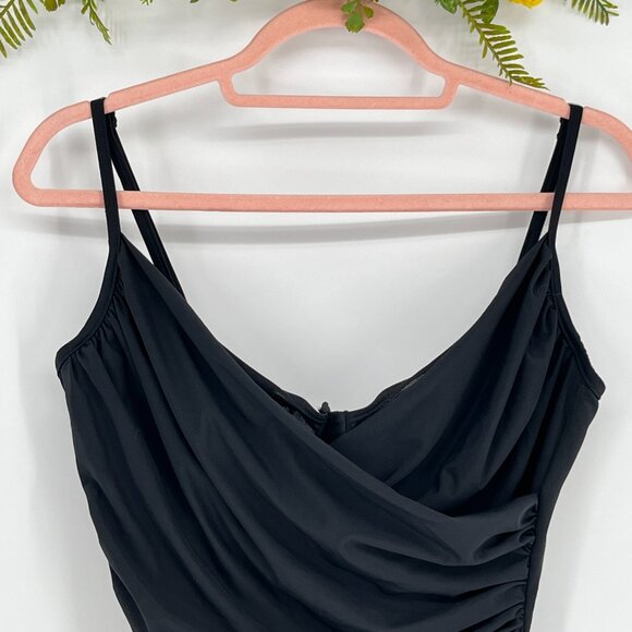 Miraclesuit One Piece Swimsuit Womens Size 16 Ruched Slimming adjustable straps - Picture 7 of 10